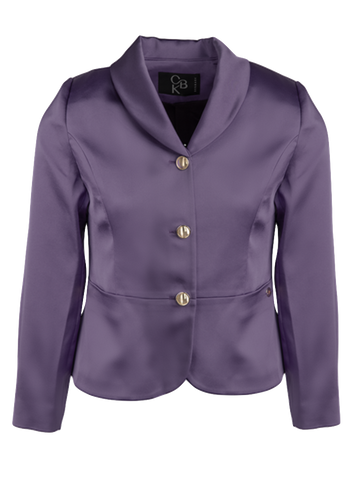 CBK Suits Jodie Satin Blazer Deep Lavender