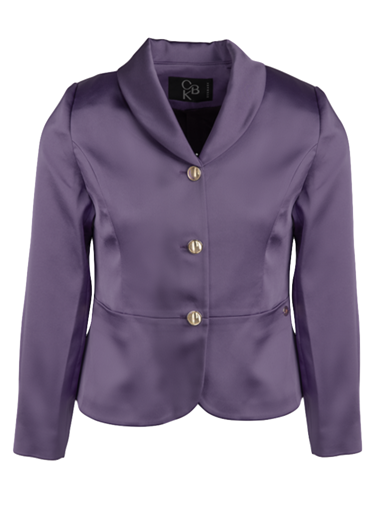 CBK Suits Jodie Satin Blazer Deep Lavender