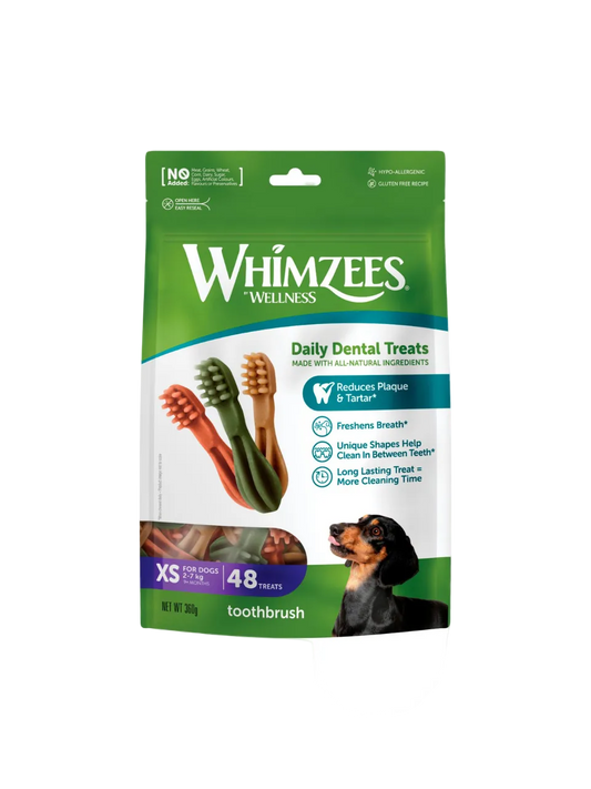 Whimzees tandbørste xsmall 48 stk