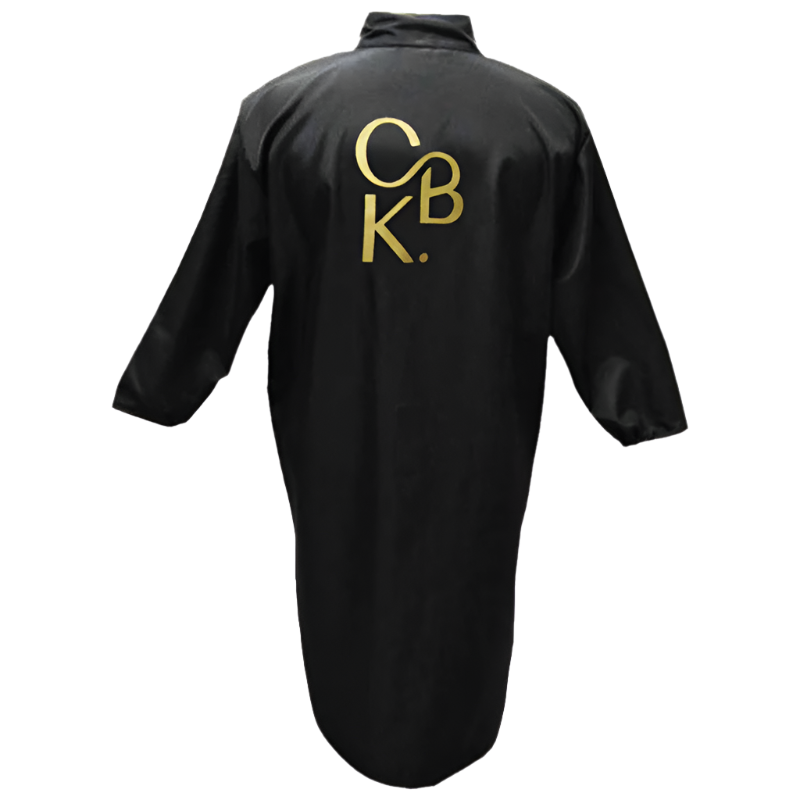 CBK grooming kittel, lang dame model med 3/4 lange ærmer,  print logo