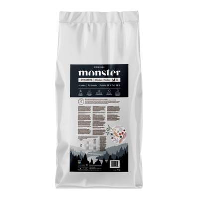 Monster Original Dynamite Chicken & Turkey high protein, All Breed