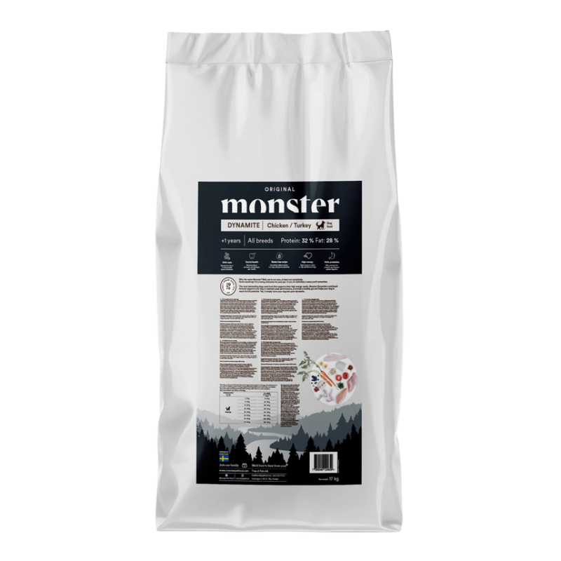 Monster Original Dynamite Chicken & Turkey high protein, All Breed