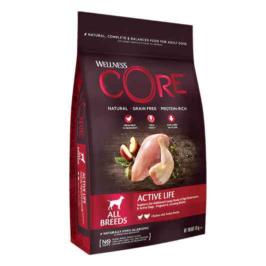 CORE Adult active life all breed, chicken & turkey 10 kg