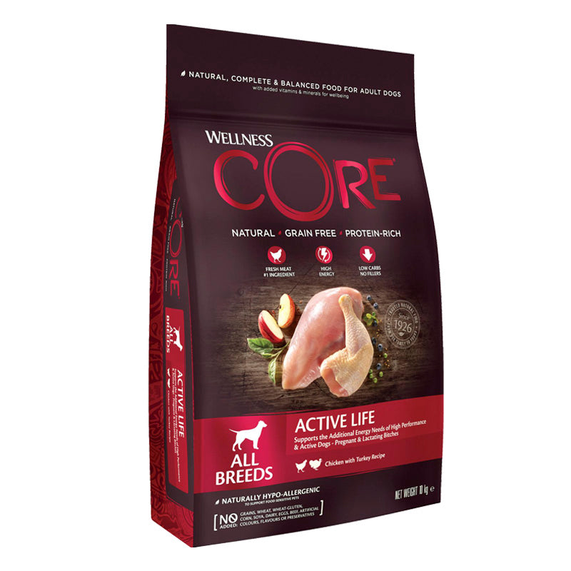 CORE Adult Active Life All Breed, Chicken & Turkey 10 kg