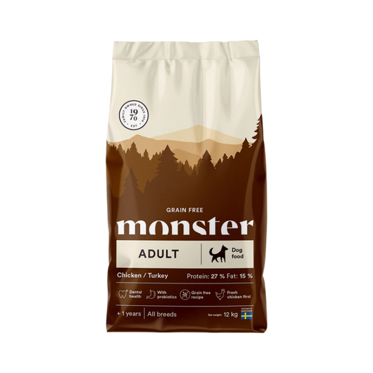 Monster grain free adult chicken & turkey, all breed