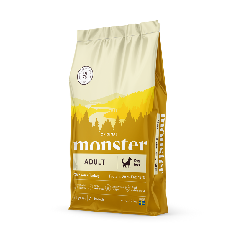 Monster original adult, chicken & turkey 17 kg