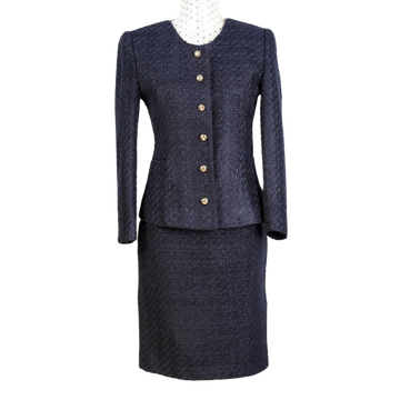 CBK Suits New Tweed Look Suit Navy