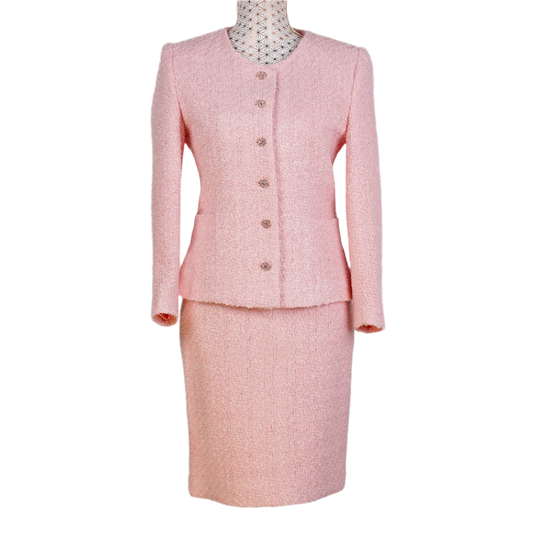 CBK Suits New Tweed Look Blazer Light Pink