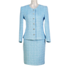 CBK Suits New Tweed Look Blazer Light Blue