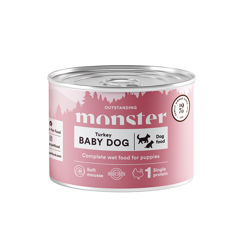 Monster Baby Dog Mousse 190 gram - Kalkun