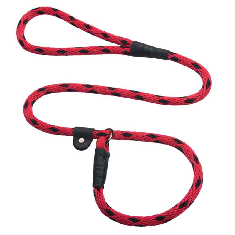 Mendota Retrieverline Black Ice Red 1.8 meter lang, 13 mm tyk