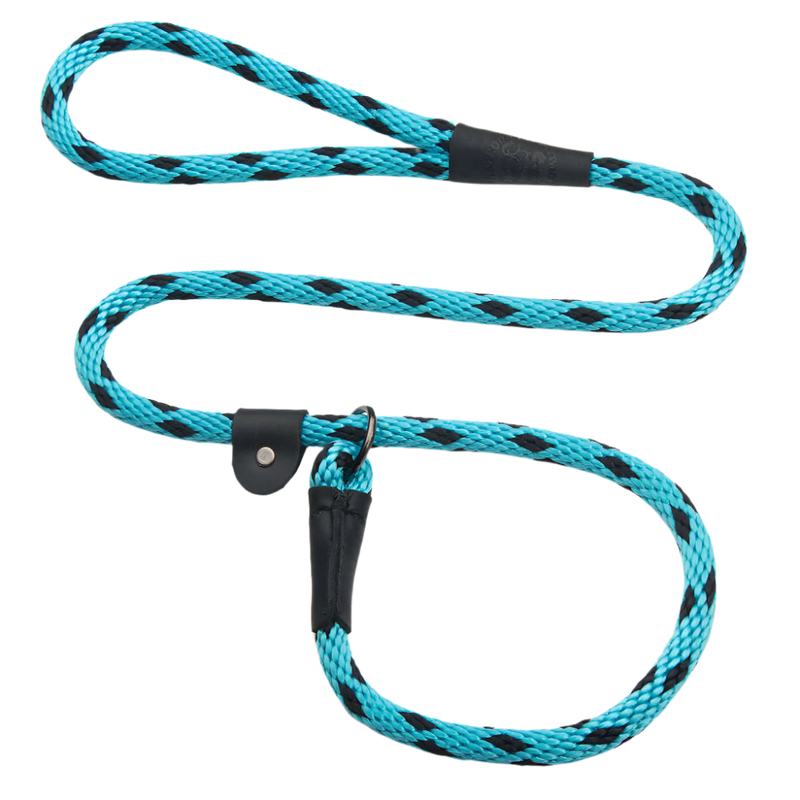 Mendota Retrieverline Black Ice Turqouise 1.8 meter lang, 13 mm tyk