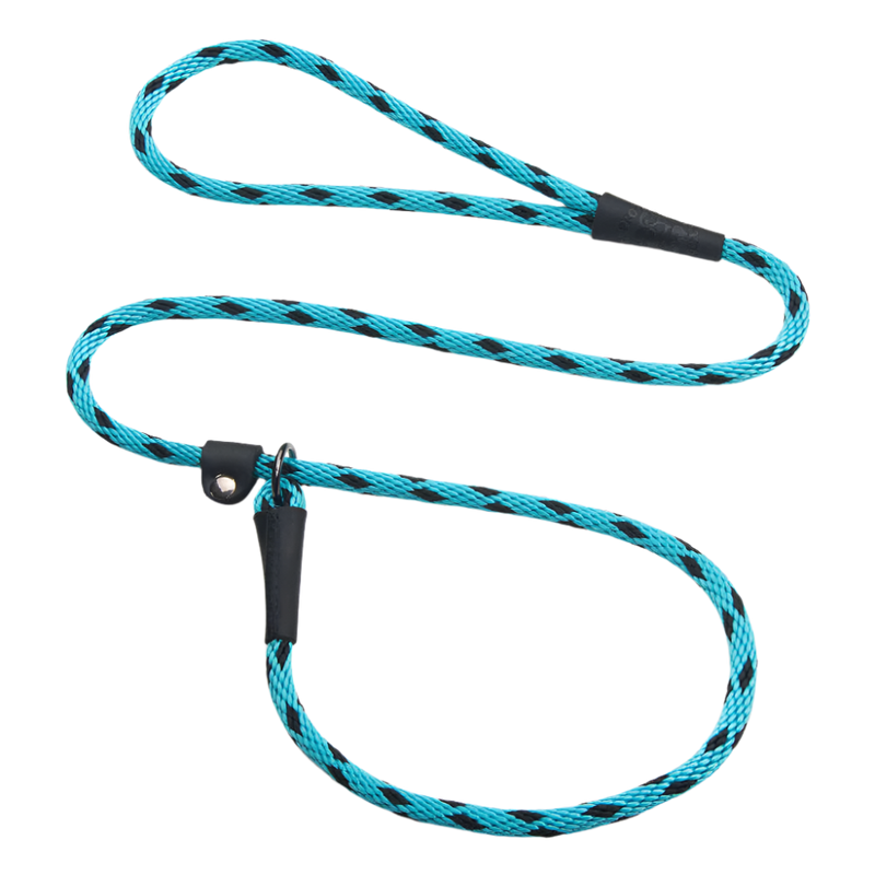 Mendota Retrieverline Black Ice Turqouise 1,8 meter 9 mm tyk