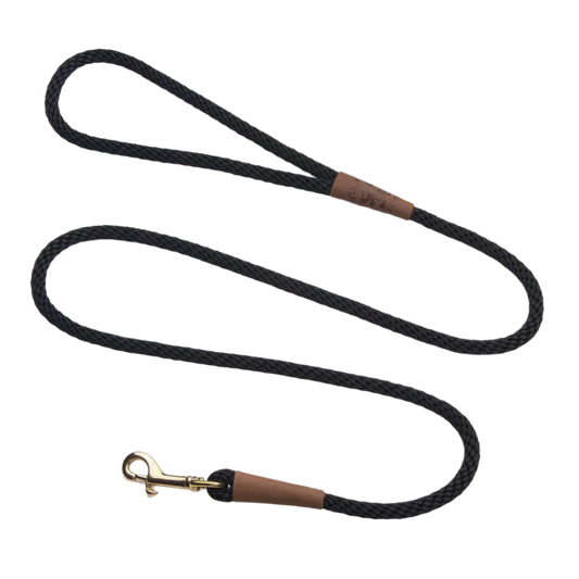 Mendota hundeline black 1.8 meter lang 9mm tyk