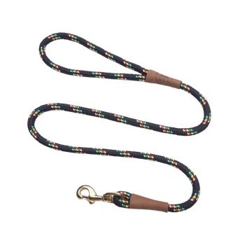 Mendota hundeline black confetti 1.8 meter lang 13mm tyk