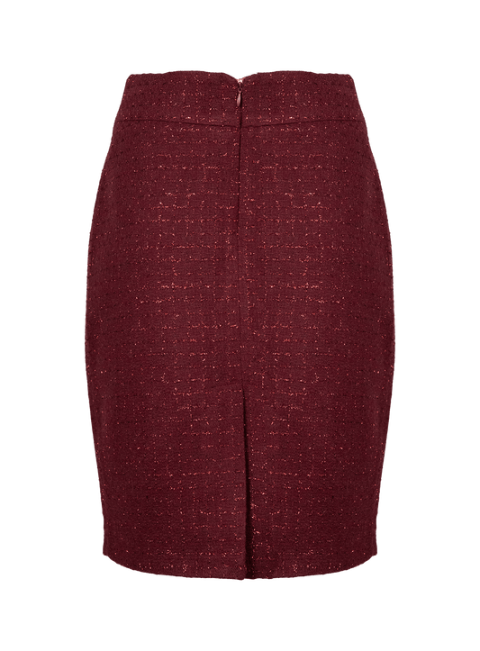 CBK Suits Nouveau Nederdel Tweed Sparkle Bordeaux