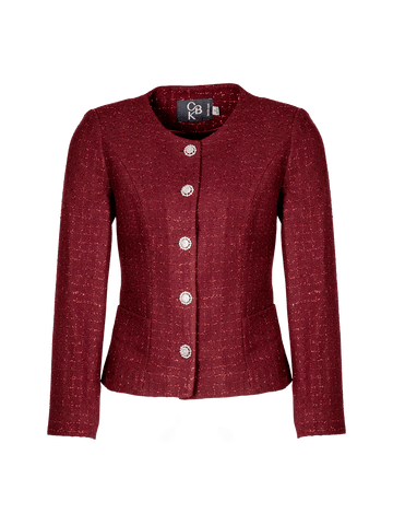 CBK Suits Nouveau Blazer Tweed Sparkle Bordeaux