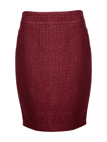 CBK Suits Nouveau Nederdel Tweed Sparkle Bordeaux