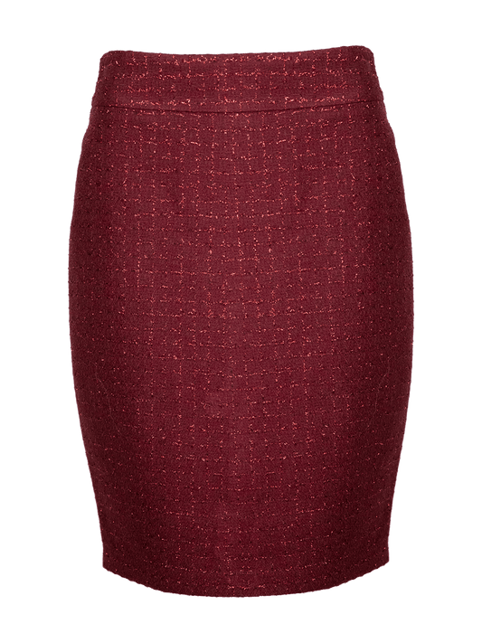 CBK Suits Nouveau Nederdel Tweed Sparkle Bordeaux