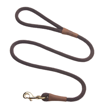 Mendota hundeline brown 1.8 meter lang 13mm tyk