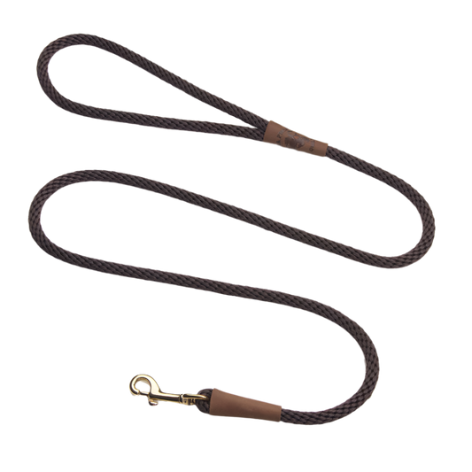 Mendota hundeline brown 1.8 meter lang 9mm tyk