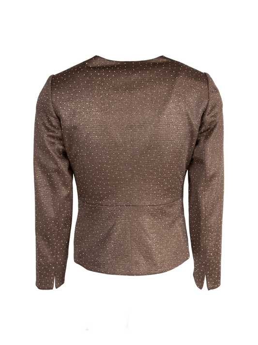 CBK Suits Icy Blazer Lysebrun med Rhinesten