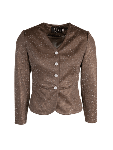CBK Suits Icy Blazer Lysebrun med Rhinesten