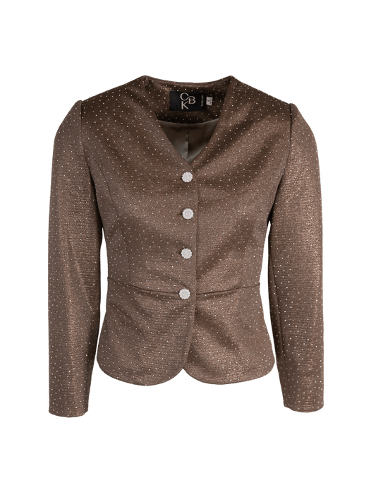 CBK Suits Icy Blazer Lysebrun med Rhinesten
