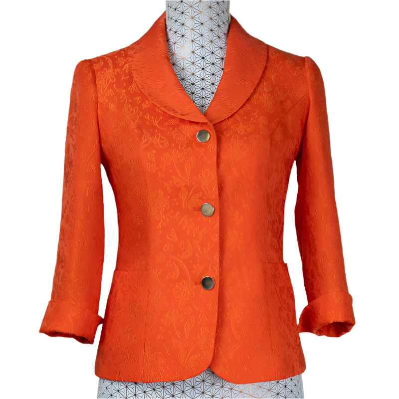 CBK Suit, Alipek Jakke med 3/4 Ærmer - Orange