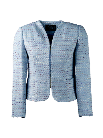 CBK Suits Cartier Tweed Blazer Waves Of Ocean Blue