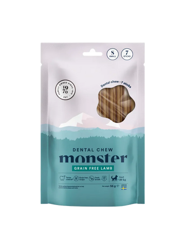 Monster Dental Chew Lam Kornfri pakke af 7 stk.