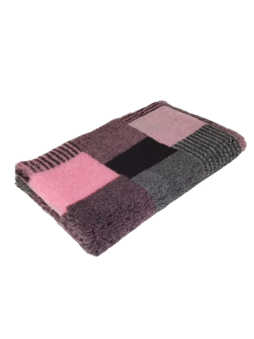 CBK Skridsikker Tykke Vetbed Lyserød & Grå 100x150cm - 30mm Lud