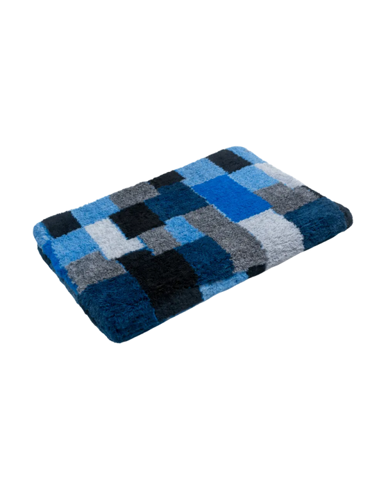 CBK Skridsikker Tykke Vetbed Grå & Blålige Nuancer 100x150cm - 30mm Lud