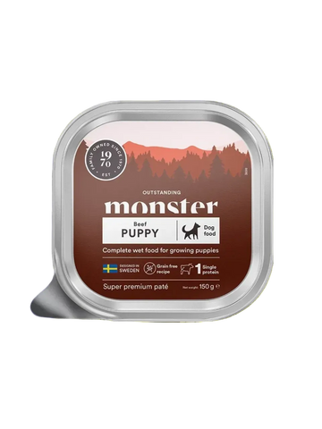 Monster Dog Puppy Paté 150g Bøf Hvalpe