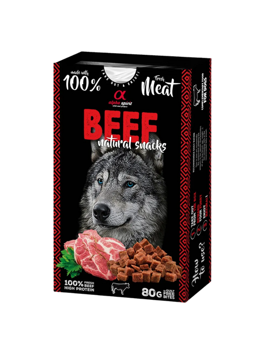 Alpha Spirit Naturals Beef Godbidder med oksekød 80 g