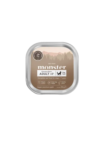 Monster Dog Senior Paté med Svinekød & Kylling 150 g