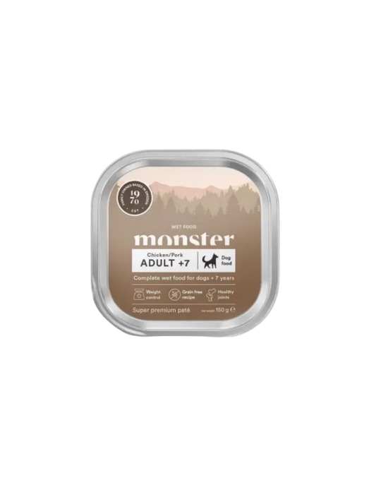 Monster Dog Senior Paté med Svinekød & Kylling 150 g