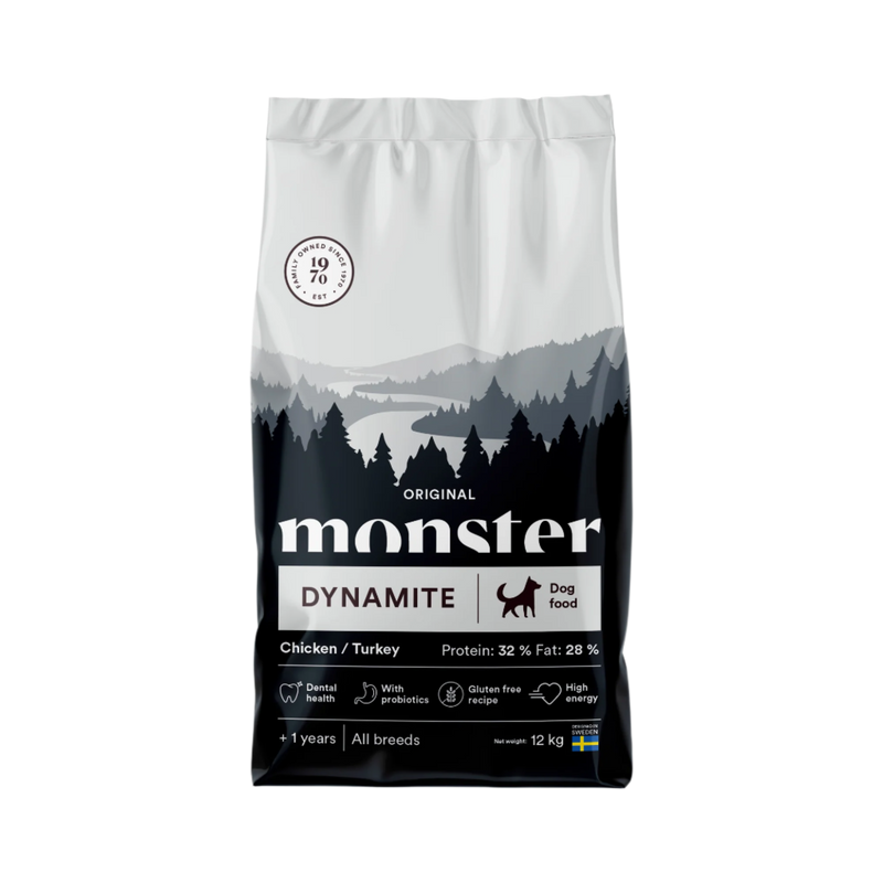 Monster Original Dynamite Chicken & Turkey high protein, All Breed