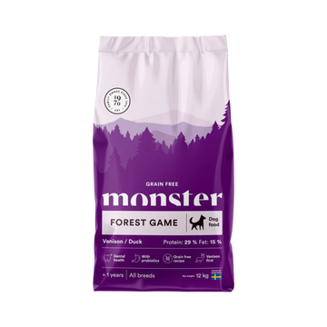 Monster grain free forest game hjort, all breed
