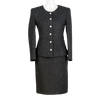 CBK Suits New Tweed Look Suit Black