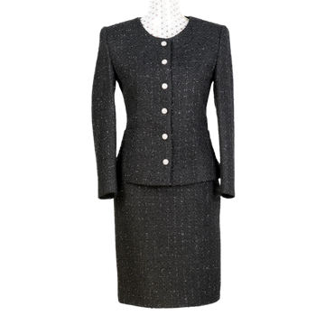 CBK Suits New Tweed Look Blazer Black