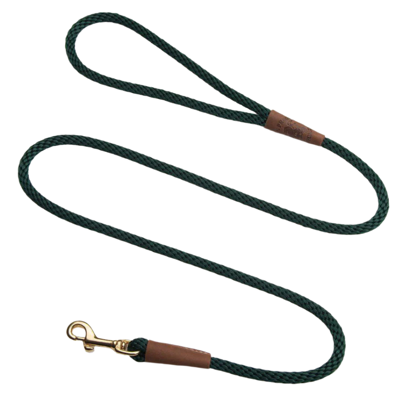 Mendota hundeline Hunter Green 1.8 meter lang, 9 mm tyk