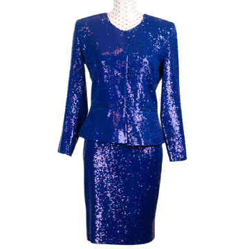 CBK Suits Erva paillet blazer blue
