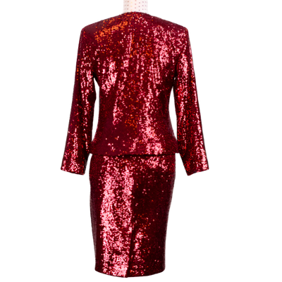 CBK Suit, Erva Paillet Jakke - Bordeaux