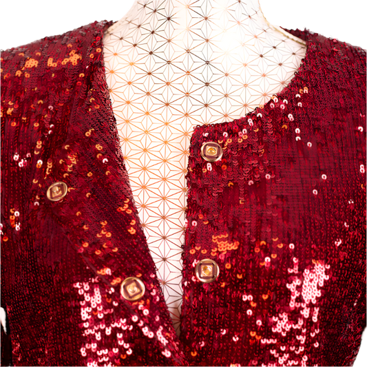 CBK Suits Erva paillet suit bordeaux
