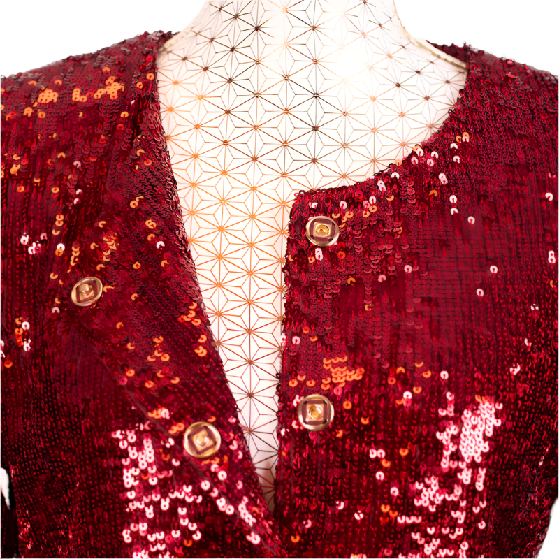 CBK Suit, Erva Paillet Jakke - Bordeaux