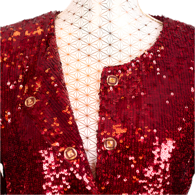 CBK Suits Erva paillet suit bordeaux