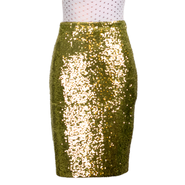 CBK Suits Erva paillet nederdel lime