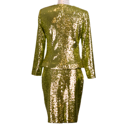 CBK Suit, Erva Paillet Jakke - Lime