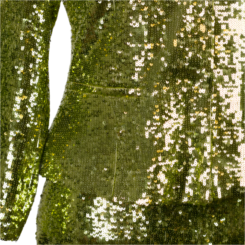 CBK Suits Erva paillet suit lime